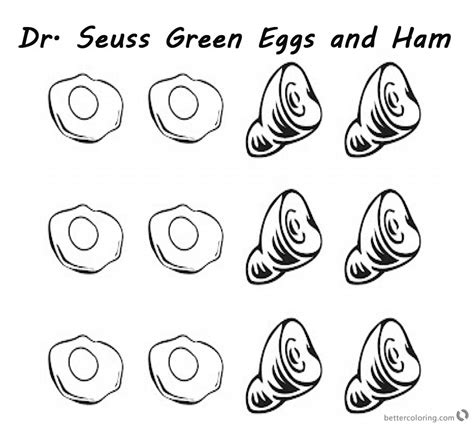 Green Eggs And Ham Printable Template